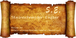Steinschneider Eszter névjegykártya